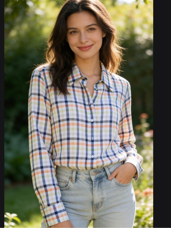Cruel Girl Tops - 👗Cruel Girl Multicolor Plaid Button Down Shirt